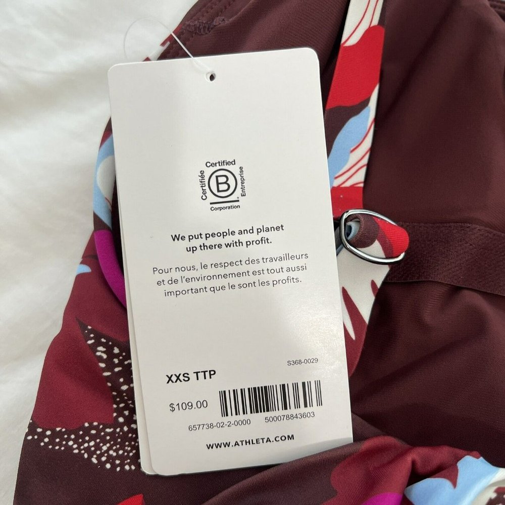 Athleta Hermosa One Piece Swimsuit Size XXS Pink Floral New With Tags - Picture 11 of 13